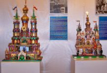 Piękne, misterne i czasochłonne. Wystawa szopek krakowskich w pałacu Szopki krakowskie w Muzeum Zagłębia – fot. MC