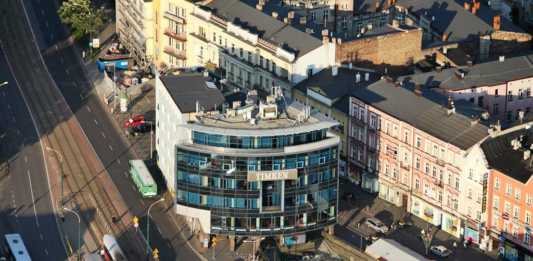 Centrum Sosnowca z lotu ptaka – fot. UM Sosnowiec