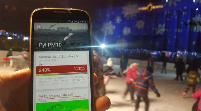 Smog atakuje Zagłębie i nieświadomych mieszkańców. Alarmujące wskaźniki jakości powietrza Smog w Sosnowcu – fot. Zagłębiowski Alarm Smogowy