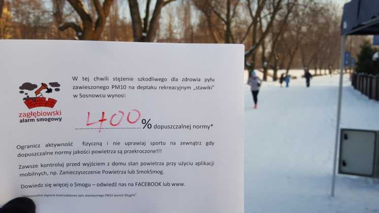Happening #ZaglebieBezSmogu &ndash; fot. Zagłębiowski Alarm Smogowy