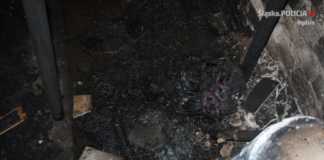 Tragiczny finał pożaru - fot. KPP w Będzinie