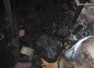 Tragiczny finał pożaru - fot. KPP w Będzinie