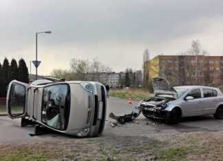 Wypadek przy ul. Kosynierów w Sosnowcu - fot. Sosnowiec998