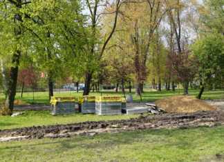 Budowa trasy dla rolkarzy w parku Sieleckim - fot. MC