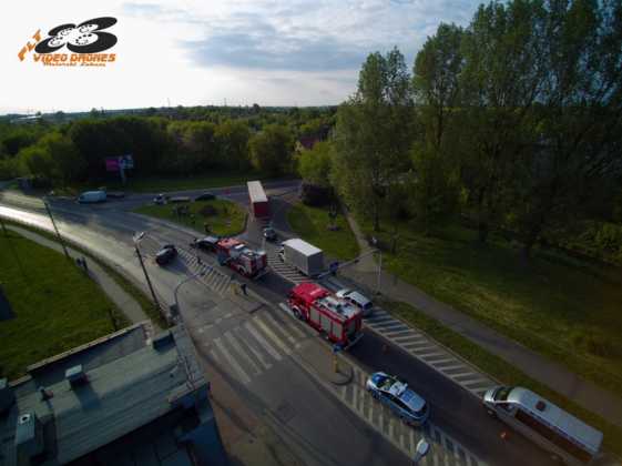 Wypadek w Czeladzi - fot. Video Drones Łukasz Winiarski