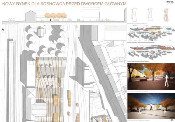 Koncepcja przebudowy centrum Sosnowca, która zajęła drugie miejsce - fot. mat. pras.