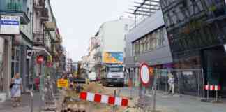 Trwa przebudowa ul. Modrzejowskiej w centrum Sosnowca - fot. MC