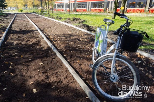 Budowa ścieżek rowerowych w Sosnowcu - fot. UM Sosnowiec