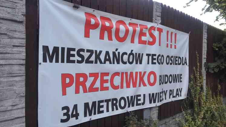 Protest mieszkańców ul. Dębowej - fot. AR
