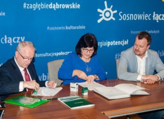 Podpisanie umowy w sprawie kanalizacji w Sosnowcu - fot. UM Sosnowiec