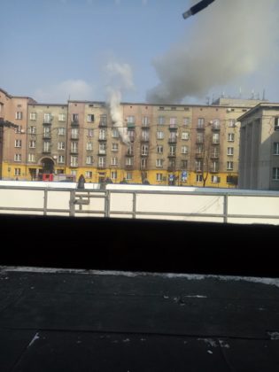 Pożar przy Alei Zwycięstwa 14 w Sosnowcu - fot. Marlena Majka