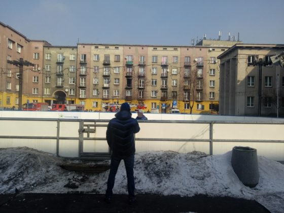 Pożar przy Alei Zwycięstwa 14 w Sosnowcu - fot. Marlena Majka