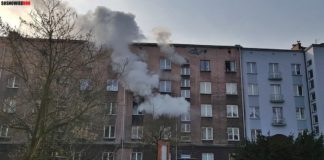Pożar przy Alei Zwycięstwa 14 w Sosnowcu - fot. Facebook/Sosnowiec998