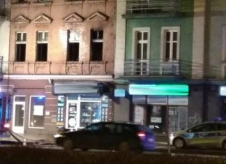 Pożar budynku przy ulicy Piłsudskiego w Sosnowcu - fot. Sosnowiec998/Facebook