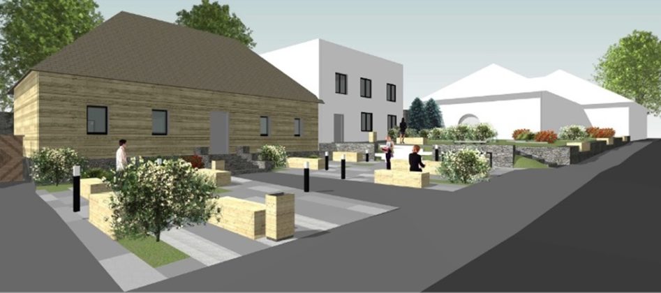 Rynek w Sławkowie [WIZUALIZACJA] - fot. Pracownia Architektoniczna "PARADOX"