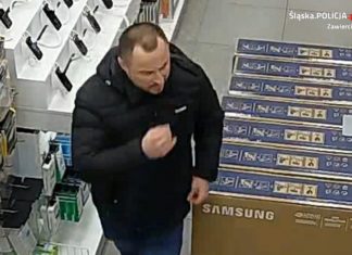Mężczyzna podejrzany o kradzieże sklepowe - fot. Policja