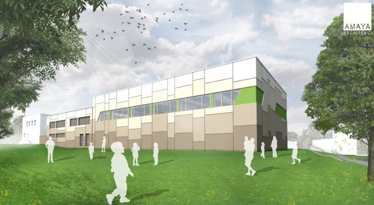 Wizualizacje nowej sali gimnastycznej - fot. AMAYA Architekci Agnieszka i Bartosz Majewscy