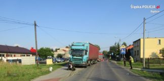 Śmiertelny wypadek motocyklisty w Psarach – fot. Policja Będzin