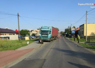 Śmiertelny wypadek motocyklisty w Psarach – fot. Policja Będzin