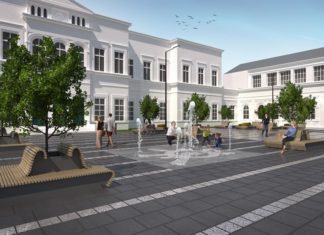 Plac przed dworcem PKP w Sosnowcu – fot. Amaya Architekci