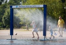 Kurtyna wodna – fot. Dąbrowskie Wodociągi