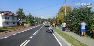 Wypadek w Siewierzu – fot. KPP Będzin