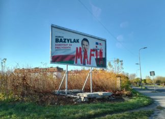 Zniszczone banery Marcina Bazylaka – fot. arch. prywatne