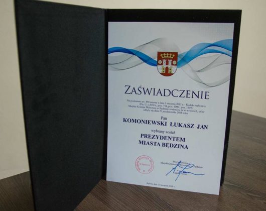 Sesja inauguracyjna kadencji 2018-2023 w Będzinie - fot. UM Będzin