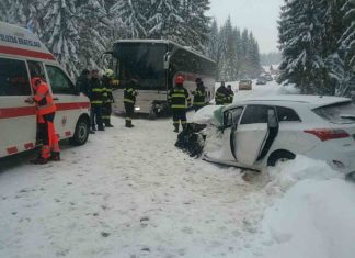 Wypadek polskiego autokaru na Słowacji - fot. Facebook/ @Prezídium Hasičského a záchranného zboru