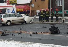 Wypadek w Jaworznie - fot. Grzegorz Białas/Facebook - Informacje drogowe Jaworzno i okolice