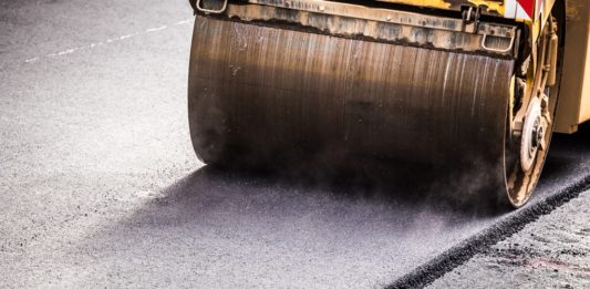 jezdnia, droga, ulica, walec, remont dróg