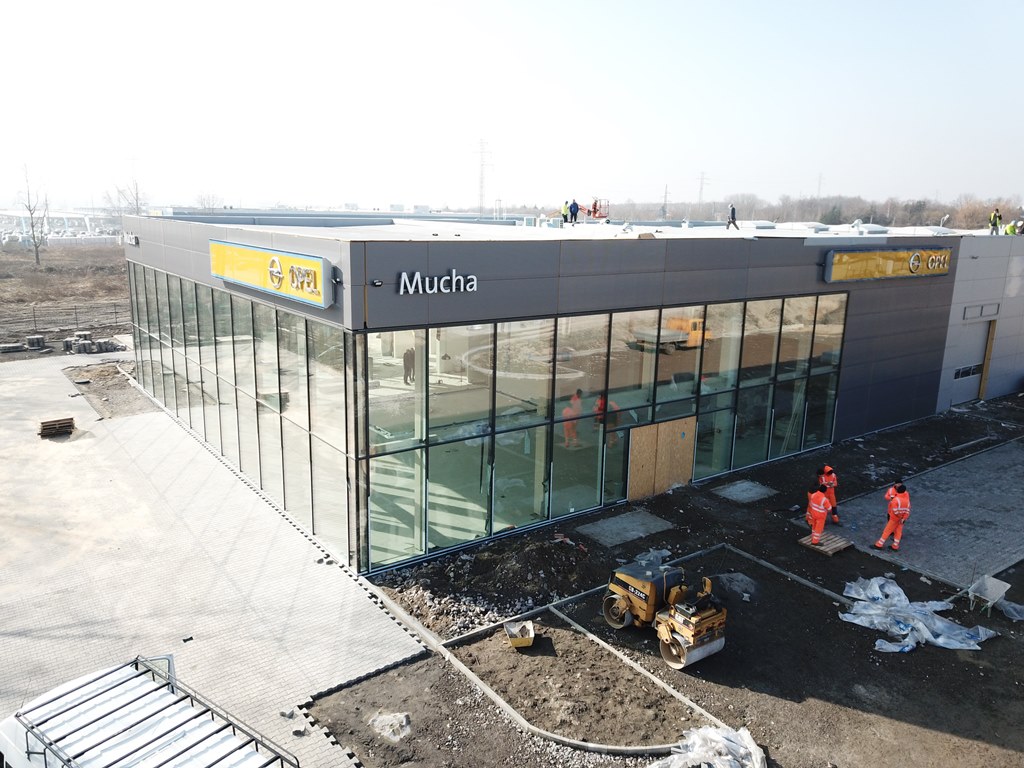 Budowa salonu Opel-Mucha w Sosnowcu - fot. mat. pras.