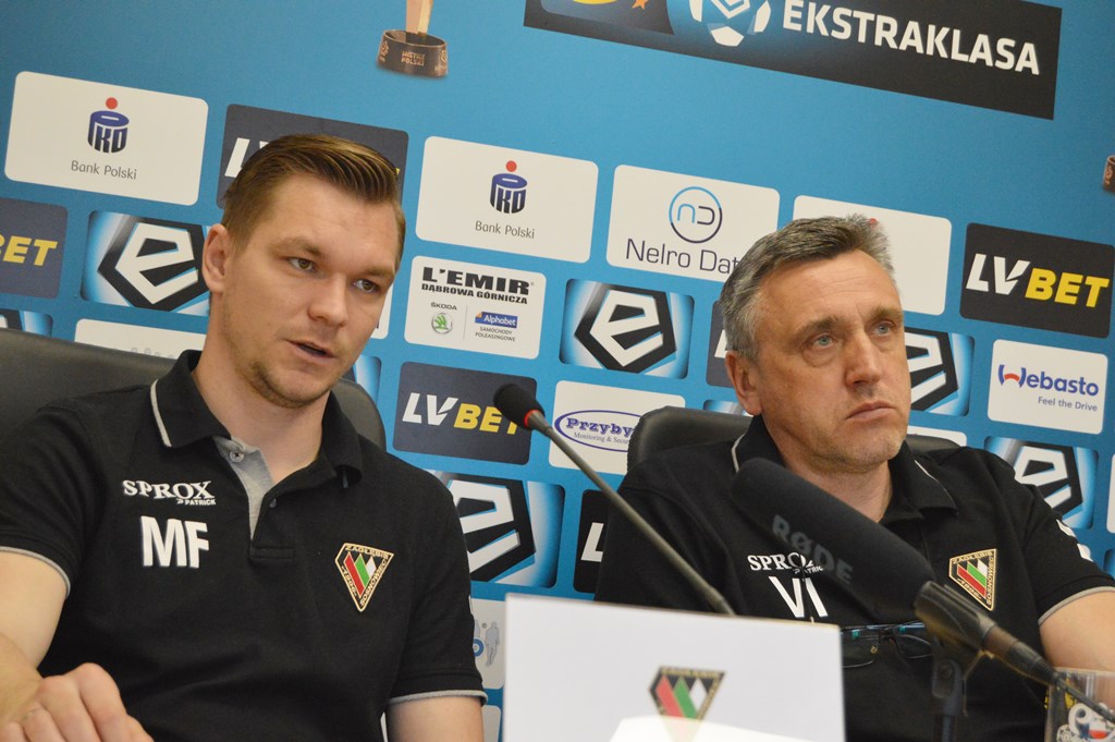 Valdas Ivanauskas na konferencji prasowej przed meczem z Wisłą Kraków - fot. MZ