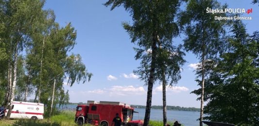 Tragedia na jeziorze Pogoria III - fot. KMP w Dąbrowie Górniczej