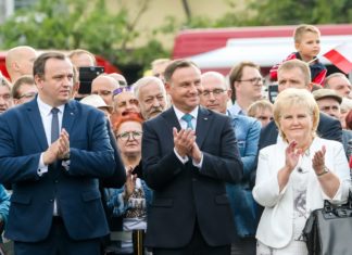 Ewa Malik z marszałkiem woj. śląskiego i prezydentem RP - fot. Tomasz Żak/UMWS