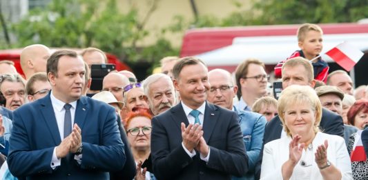 Ewa Malik z marszałkiem woj. śląskiego i prezydentem RP - fot. Tomasz Żak/UMWS