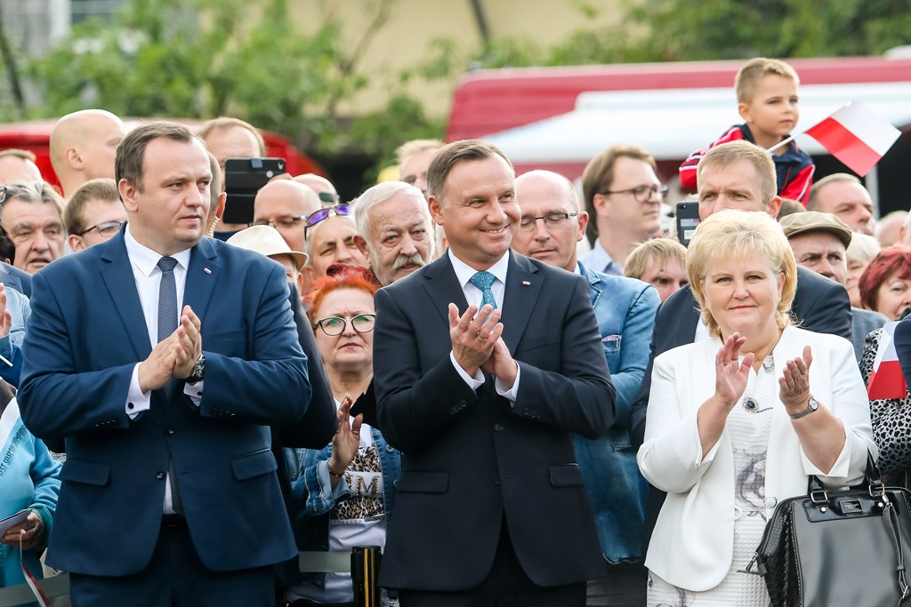 Ewa Malik z marszałkiem woj. śląskiego i prezydentem RP - fot. Tomasz Żak/UMWS