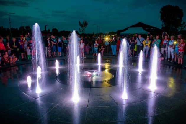 Fontanna na plaży miejskiej - fot. UM Będzin