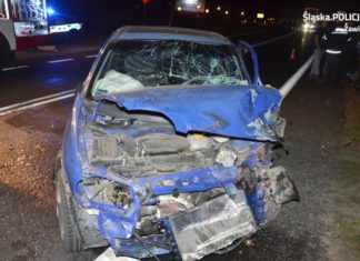 Pijany kierowca spowodował wypadek - fot. KPP w Zawierciu