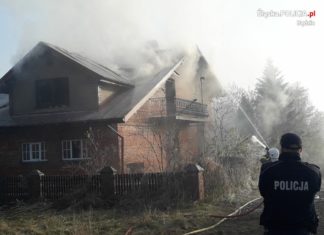 Tragiczny pożar Toporowice - fot. KPP w Będzinie
