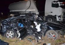 Tragiczny wypadek 19-latków - fot. KPP w Zawierciu