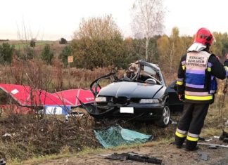 Trzech nastolatków zginęło w wypadku samochodowym - fot. Zawiercie112