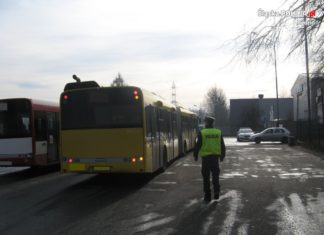 Pijany kierowca autobusu miejskiego - fot. KPP w Będzinie
