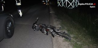 Śmiertelne potrącenie rowerzystki w Mierzęcicach – fot. Policja Będzin