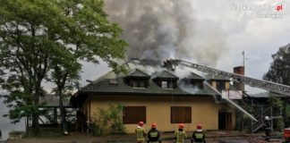 Pożar nieczynnej restauracji nad Balatonem – fot. Policja Sosnowiec