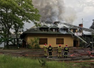 Pożar nieczynnej restauracji nad Balatonem – fot. Policja Sosnowiec