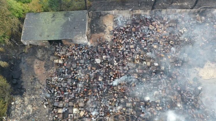 Spłonęło nielegalne składowisko odpad&oacute;w w Sosnowcu - fot. Marcin Karaban