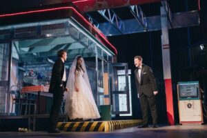 Scena, Suknia ślubna, Małżeństwo, Aktorzy, Scena, Teatr Zagłębia, Teatr