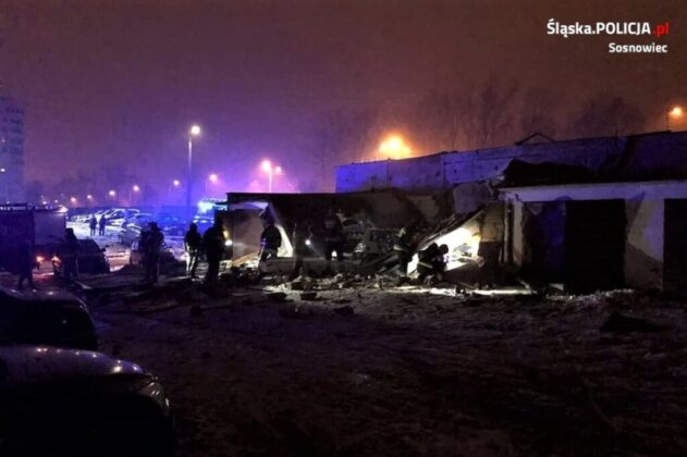 Wybuch gazu przy ul. Lenartowicza w Sosnowcu &ndash; fot. Policja Sosnowiec