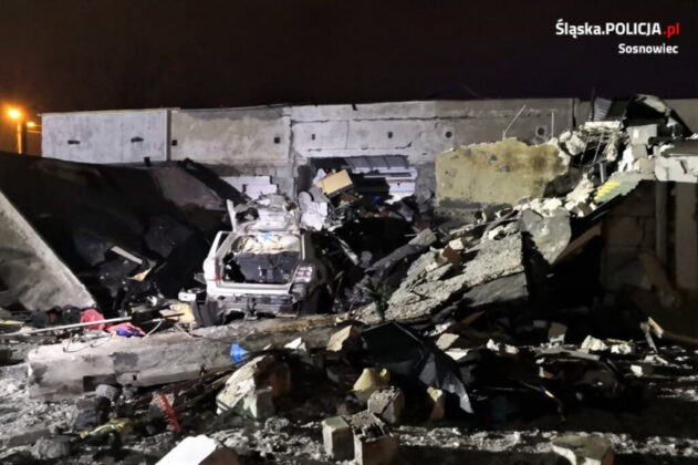 Wybuch gazu przy ul. Lenartowicza w Sosnowcu &ndash; fot. Policja Sosnowiec